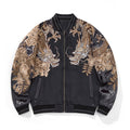 Mens Loose Fit Polyester Embroidered Chinese Style Jacket